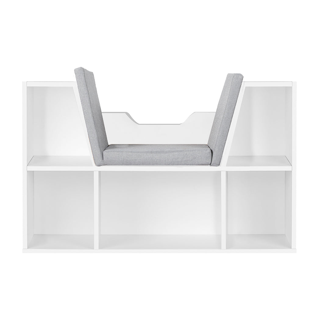 Levede Kids Bookcase Toys Box Shelf White-1910112556471685121