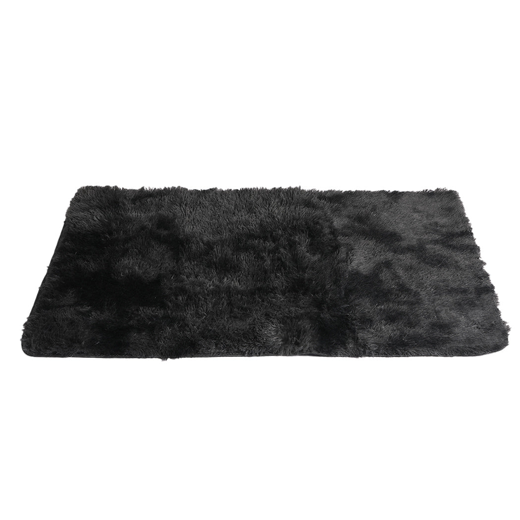 Marlow Floor Rug Shaggy Rugs Soft Large Black 160x230cm-1910113056181063681