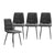 Levede 4x Dining Chairs Kitchen Velvet Grey-1954802984441483265