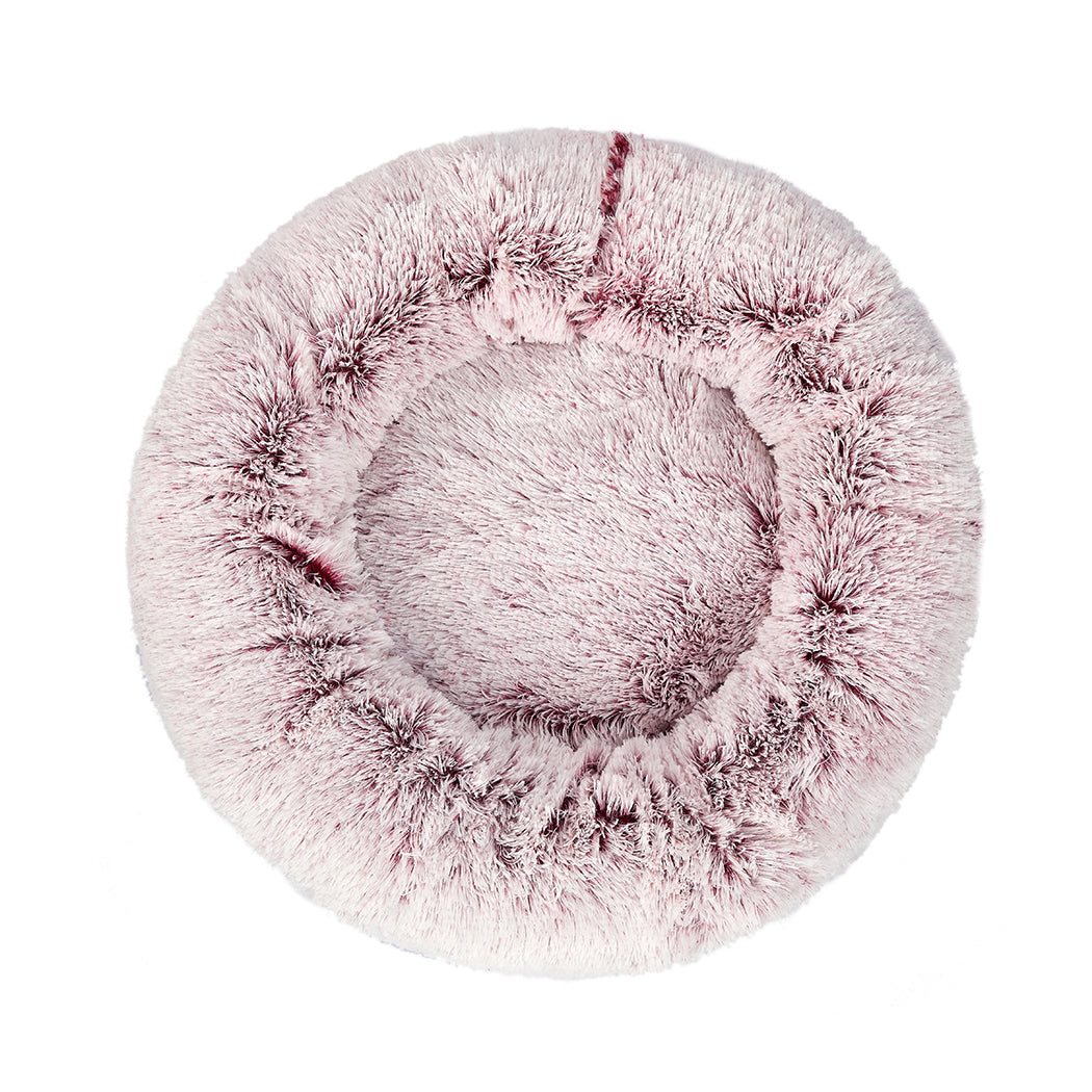 PaWz Pet Bed Cat Dog Donut Nest Calming L Pink Large-1954802517737082881