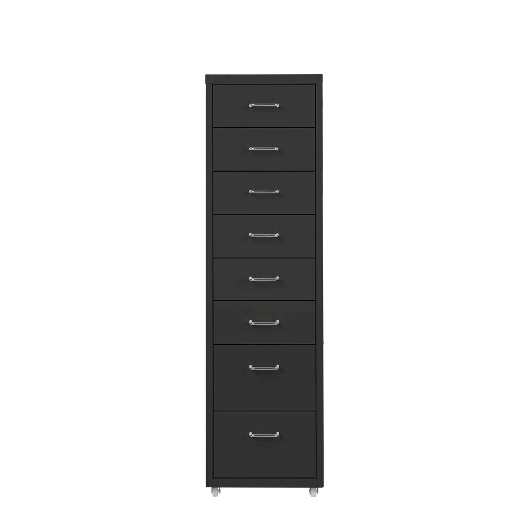 Levede 8 Drawer Office Cabinet Drawers Black-1954802725078306817