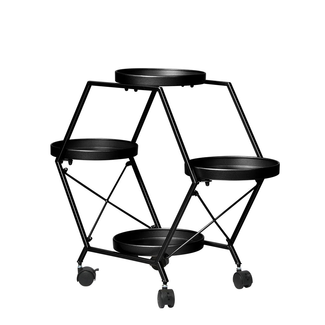 Levede Plant Stand Garden Outdoor Indoor Black-1910112304096219137