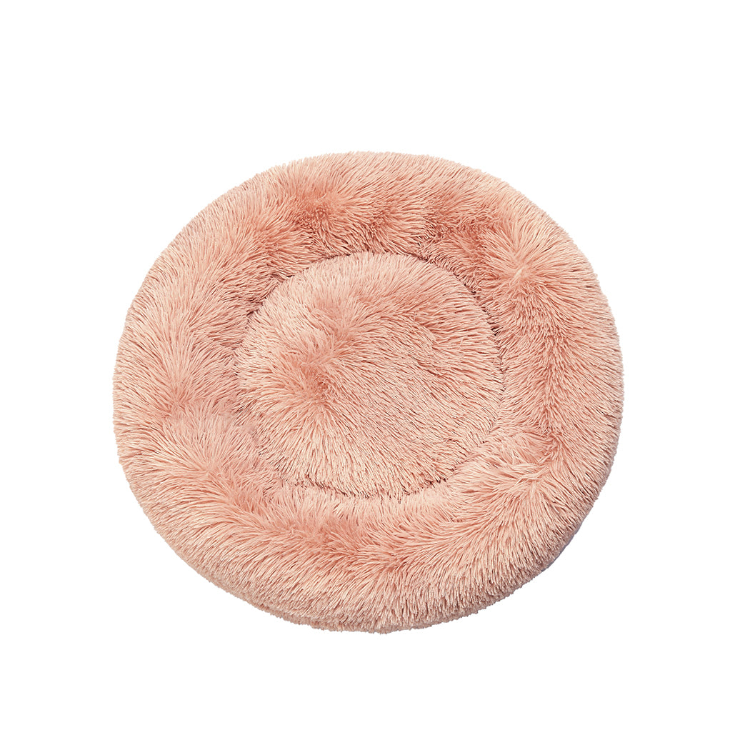 PaWz Pet Bed Cat Dog Donut Nest Calming M Pink Medium-1954802760847331329