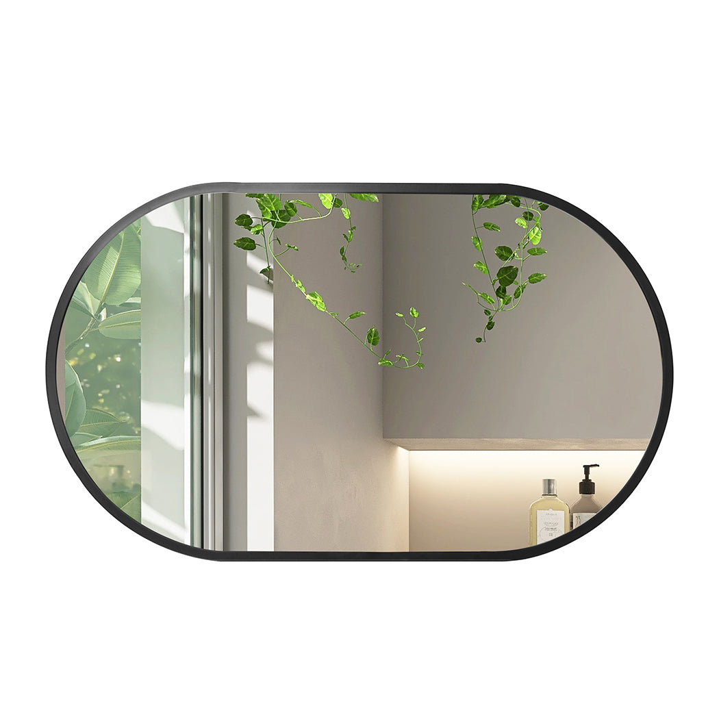 Yezi Large Wall Mirror Bathroom Decor Black-1954803006767763457
