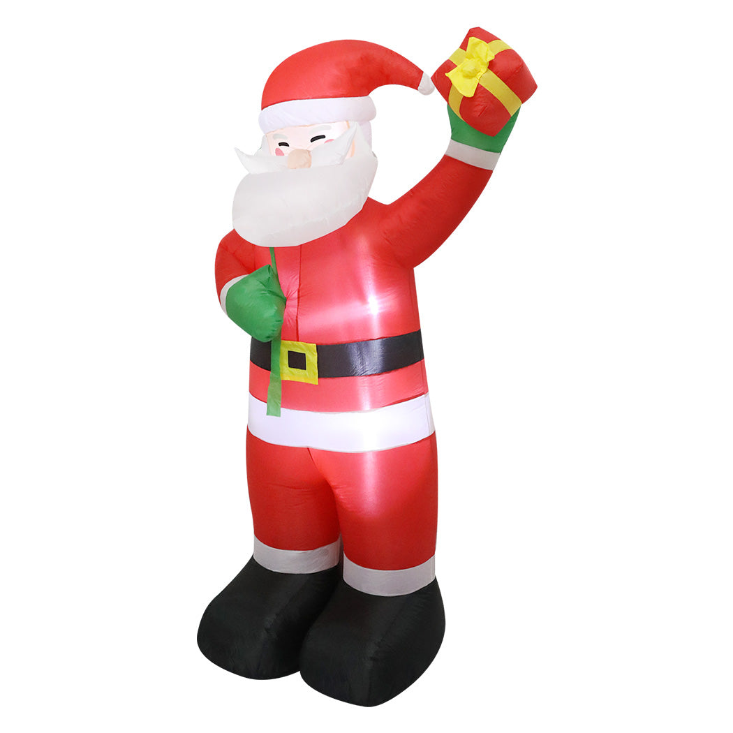 Santaco Inflatable 2.4M Santa Claus LED Christmas Decor-1973194173976809473