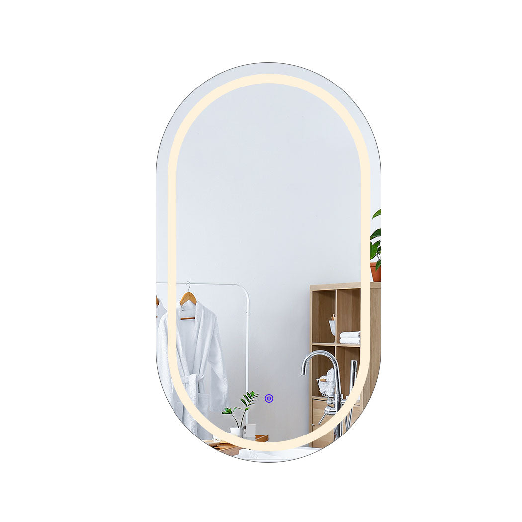 EMITTO LED Wall Mirror Oval Anti-fog 60x100cm-1910112985343463425