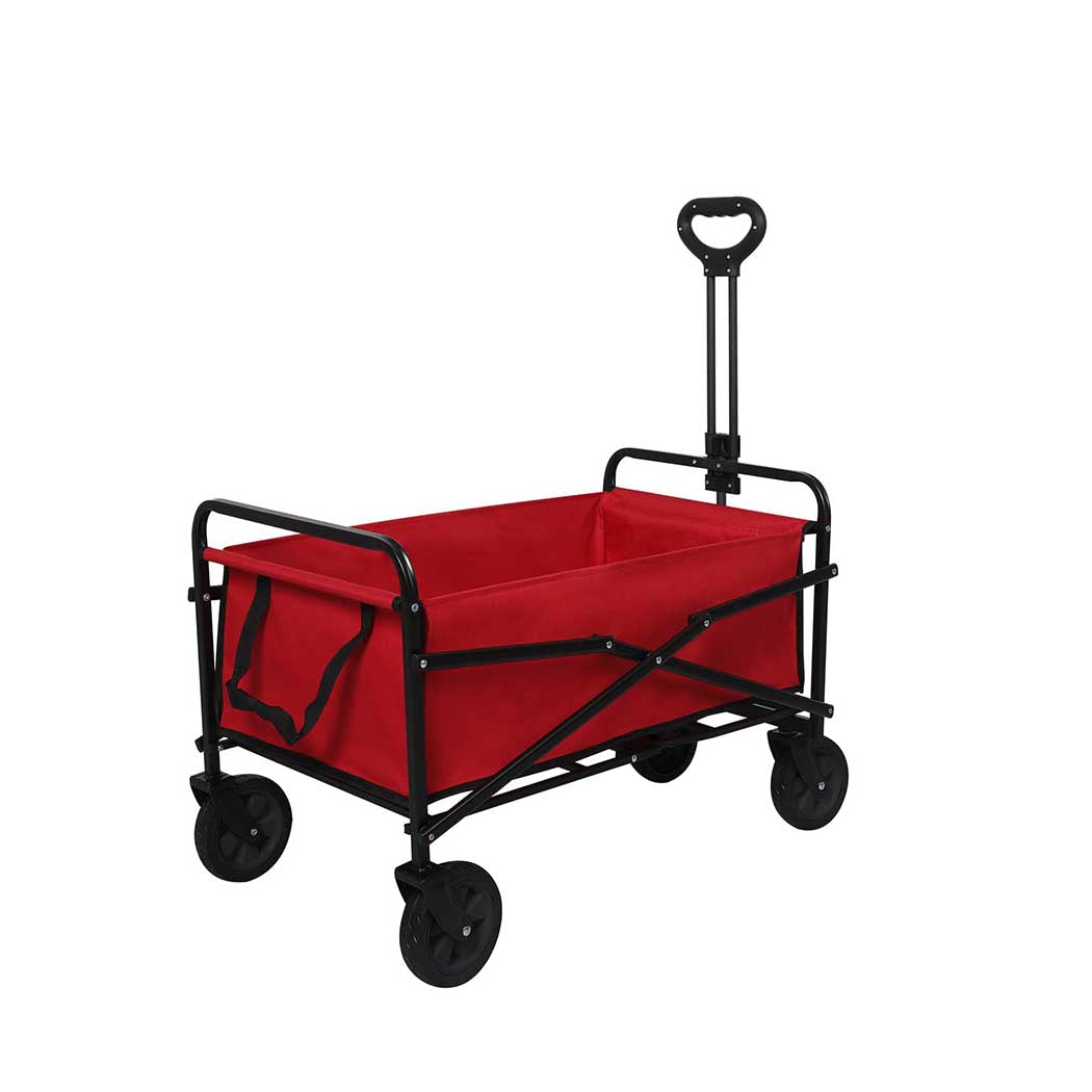 Lambu Garden Trolley Cart Foldable Picnic Red-1910112310781939713