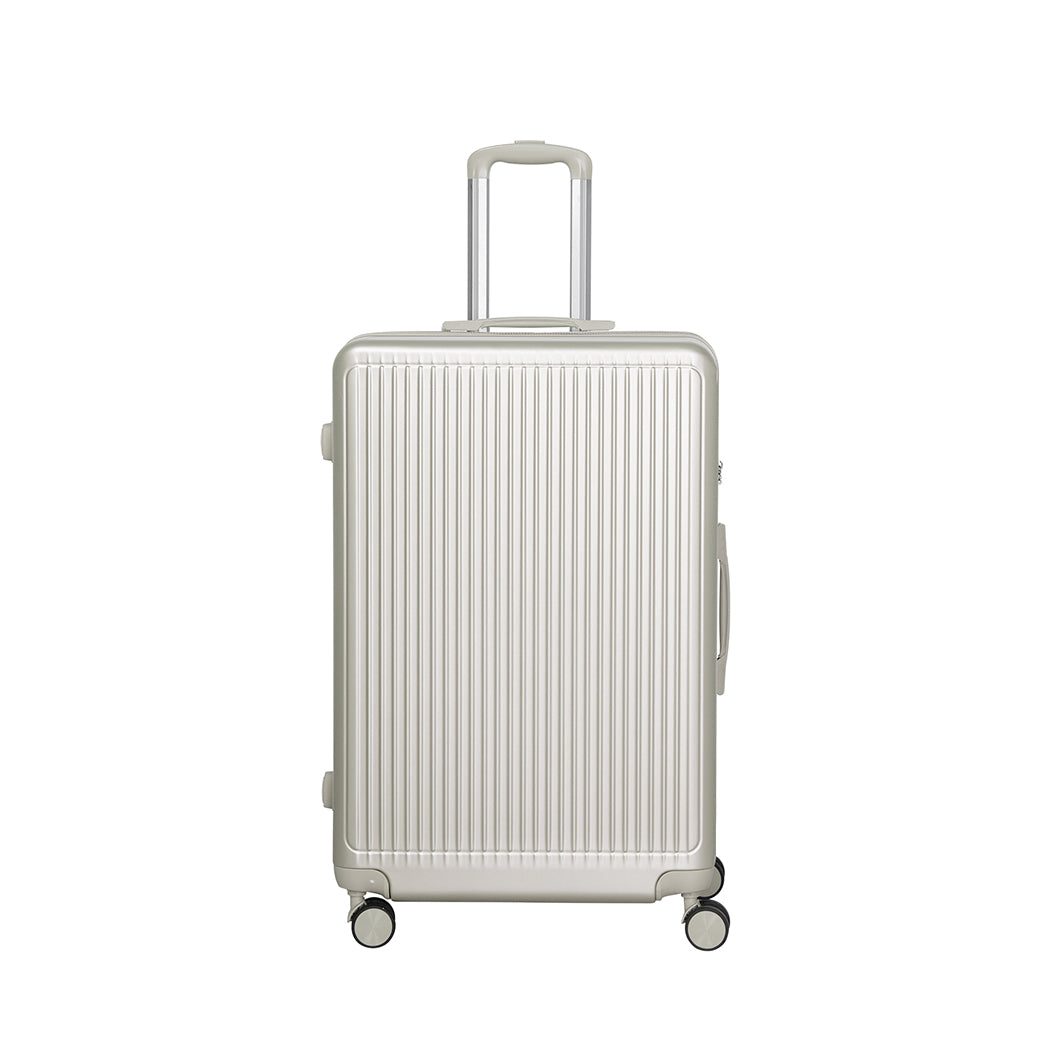 Slimbridge Luggage Suitcase Trolley White 2pc 20"+28"-1910112844922359809