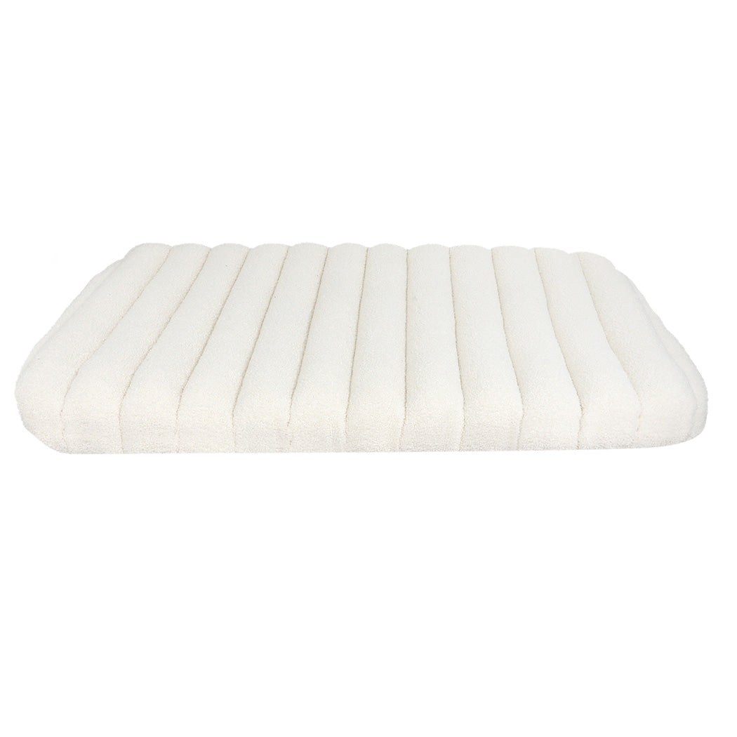 Pawz XL Size Orthopedic Dog Bed with Sherpa Plush Removable Cover in White-1954802483050188801