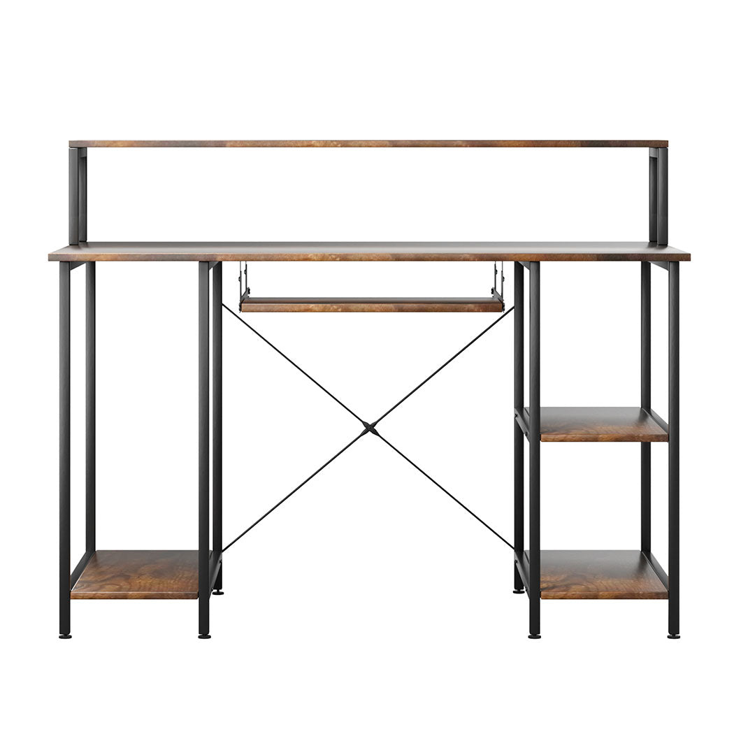 Levede Office Gaming Computer Desk Brown-1954802382802128897