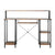 Levede Office Gaming Computer Desk Brown-1954802382802128897