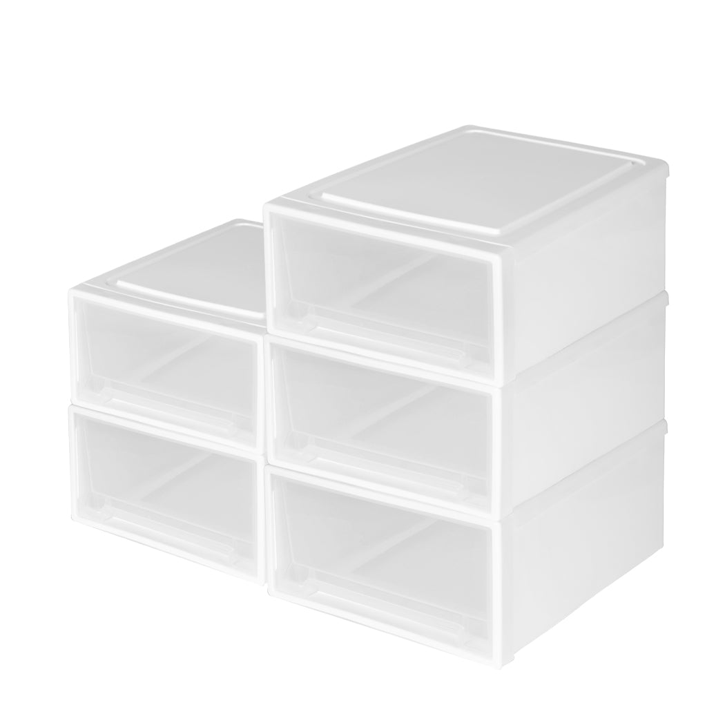 Plastic Storage Drawers Stackable Containers S 5PK Small-1954802598926225409