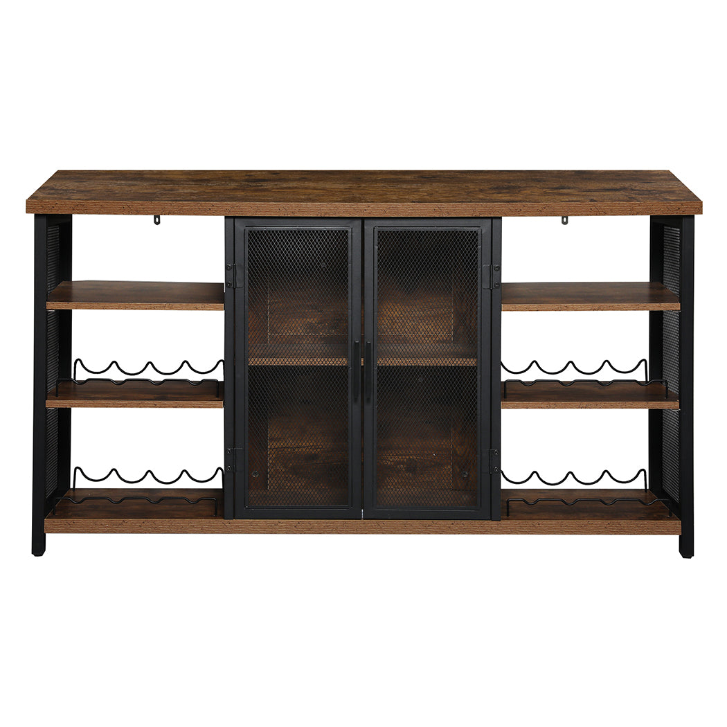 Levede Bar Cabinet Buffet Sideboard Walnut-1954802987327164417