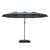 Centra 4.5M Double-sided Patio Umbrella Outdoor Umbrella Base Stand Grey-1954802422140506113