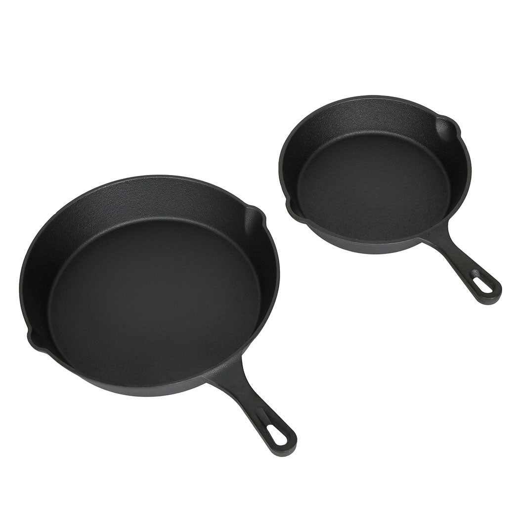Toque Cast Iron Frying Pan Set 21cm 27cm Skillet BBQ-1973194189822889985
