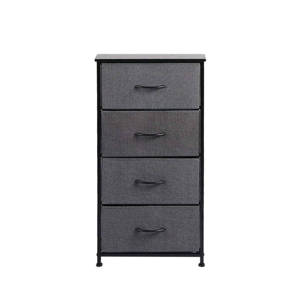 Levede Storage Cabinet Tower Chest Dark Grey-1954802983199969281