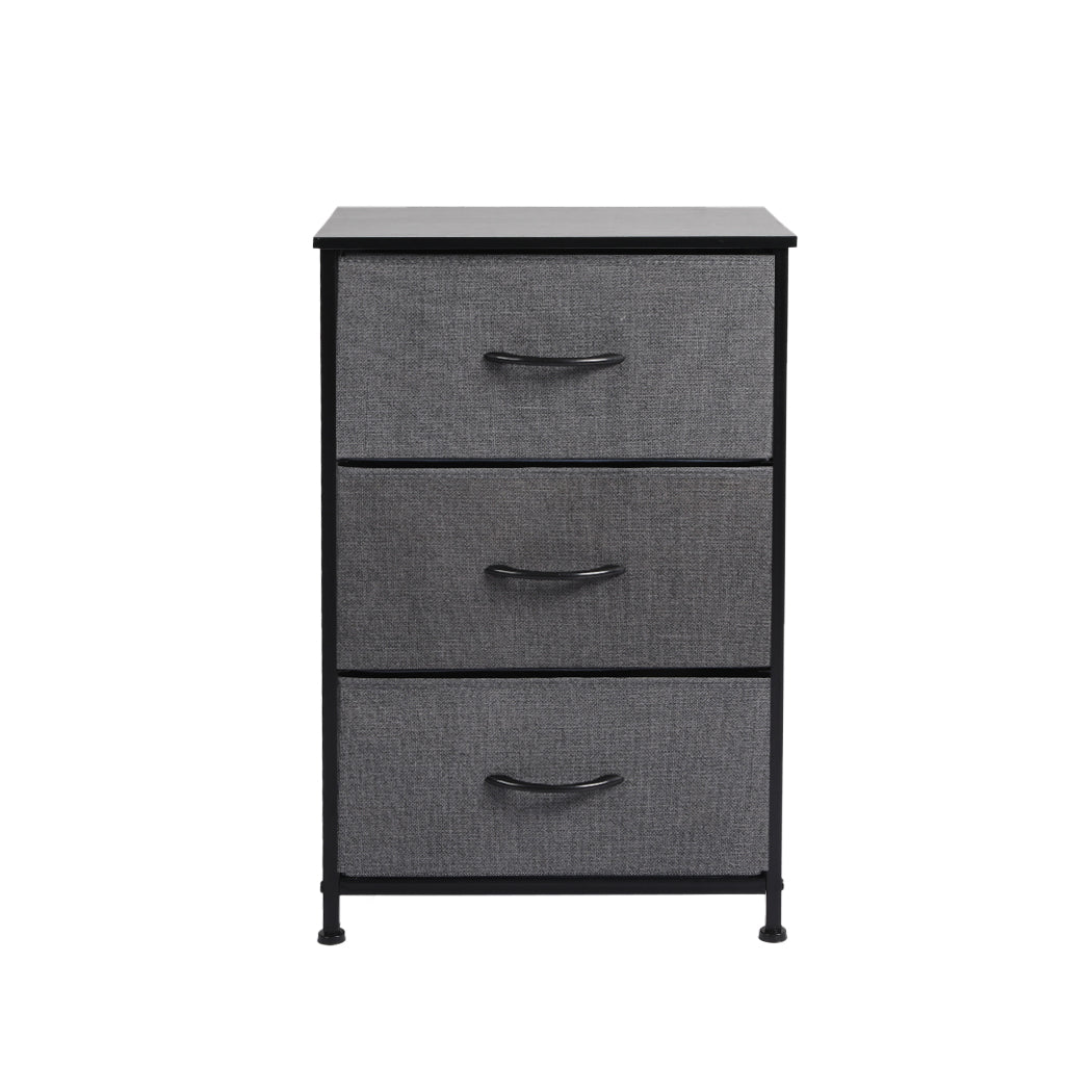 Levede Storage Cabinet Tower Chest Dark Grey-1954802983623593985
