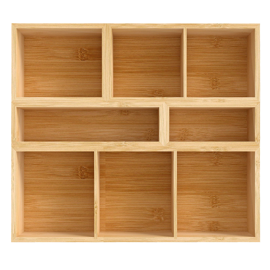 Toque Bamboo Drawer Organizer Multi-Use Storage Box-1973193601135546369