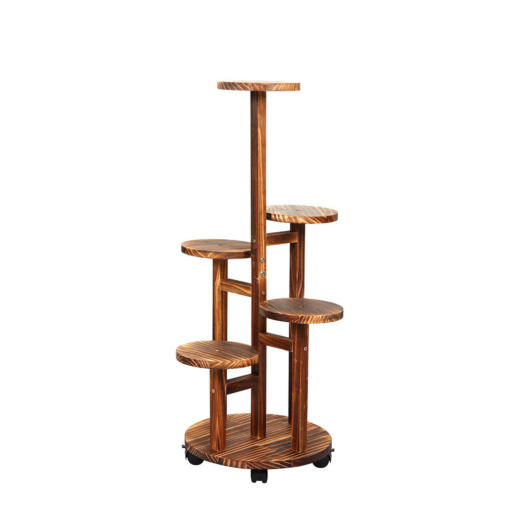 Levede 4-Tier Plant Stand Wood Wooden-1910112311415279617