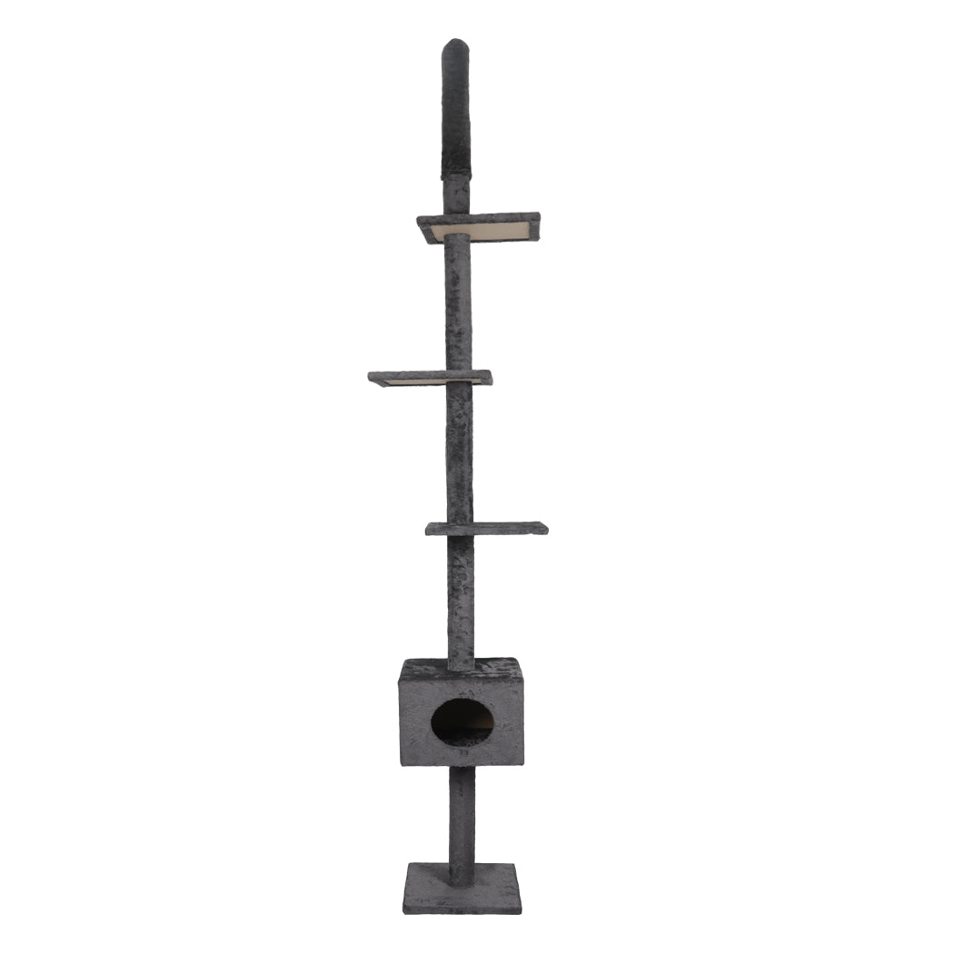 PaWz Cat Scratching Post Tree Condo Grey-1954802542730940417