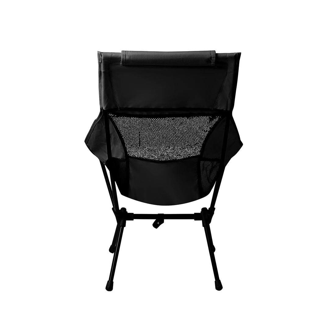 Levede Camping Chair Folding Outdoor Large Black-1954802882733805569