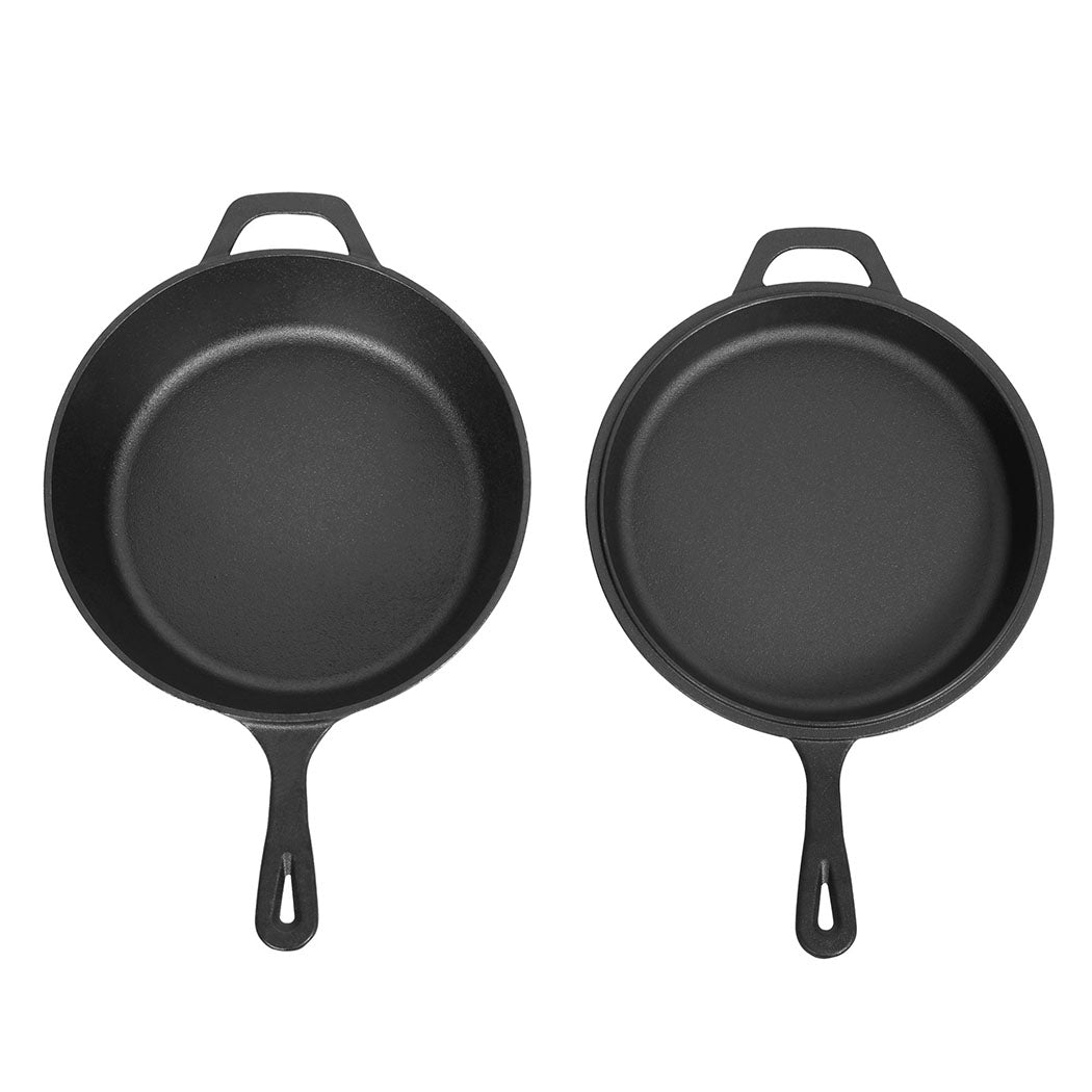 Toque Cast Iron Skillet Set 3-in-1 with Dutch Oven Lid-1973194189445402625