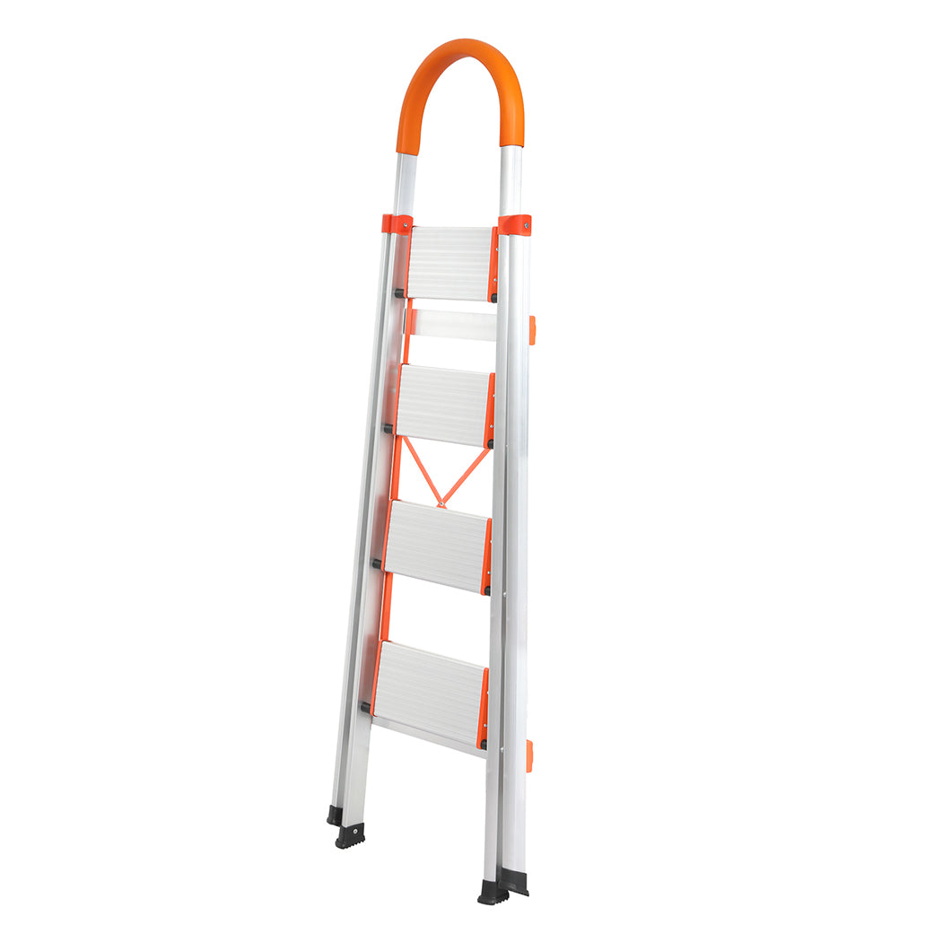 Traderight 4 Step Ladder Folding Aluminium-1910113115748569089