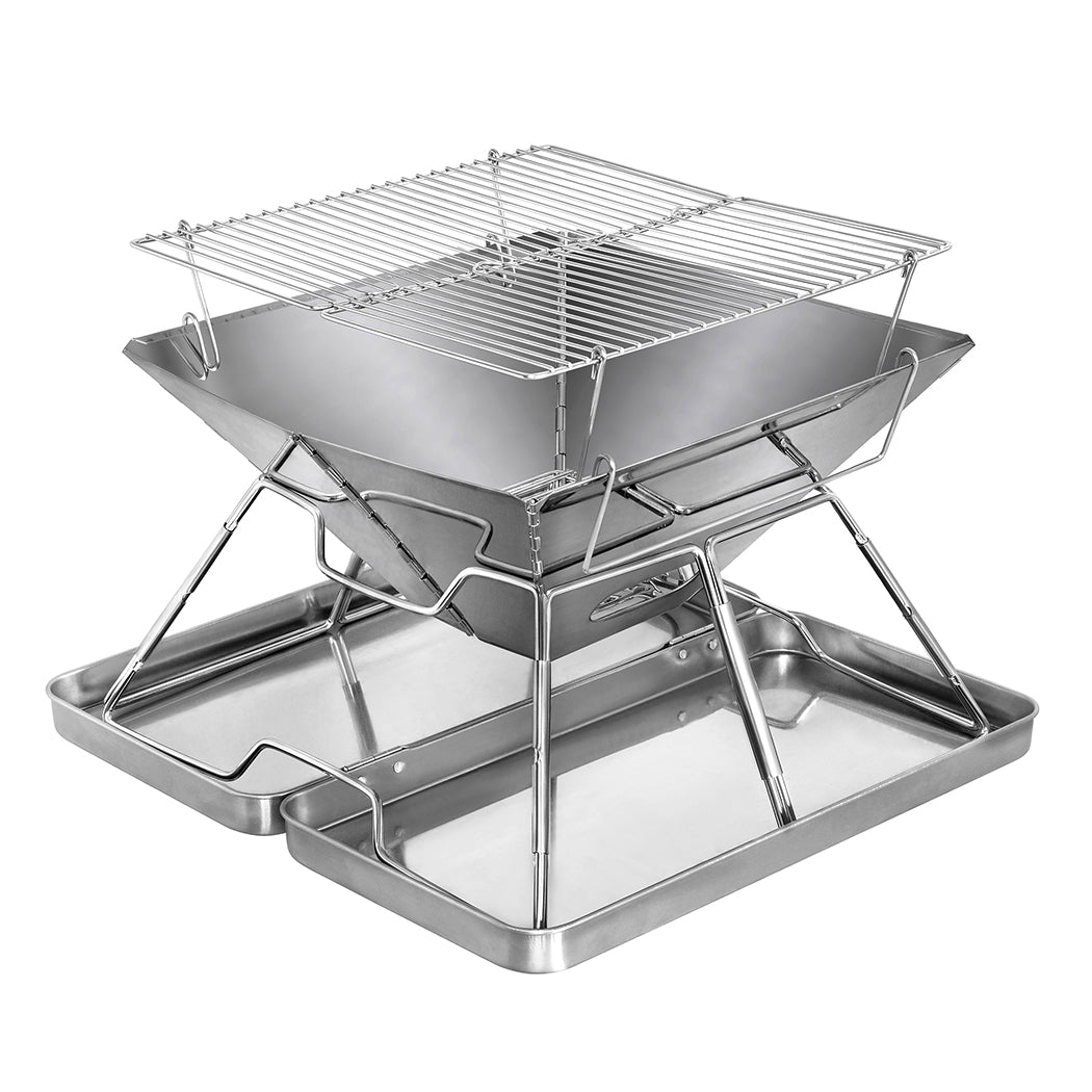 Levede Folding BBQ Portable Charcoal Grill 2-IN-1-1954802457372659713