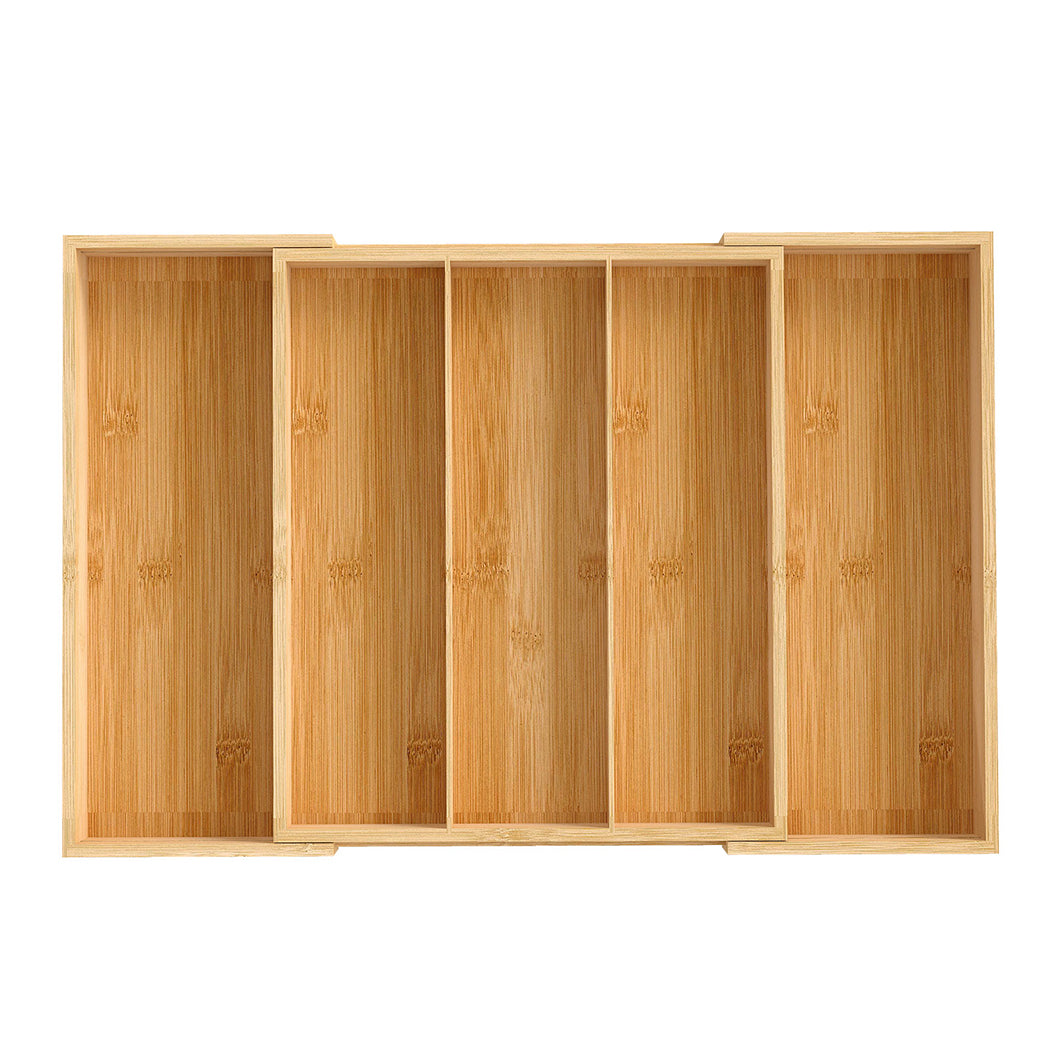 Toque Bamboo Expandable Kitchen Drawer Organizer Storage-1973193600950996993
