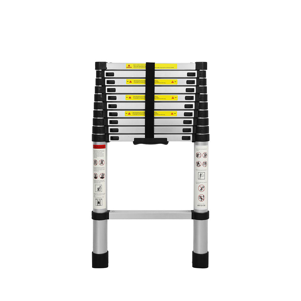 Traderight Multipurpose Ladder Telescopic 3.2M Silver 3.2 Meter-1910113101135613953