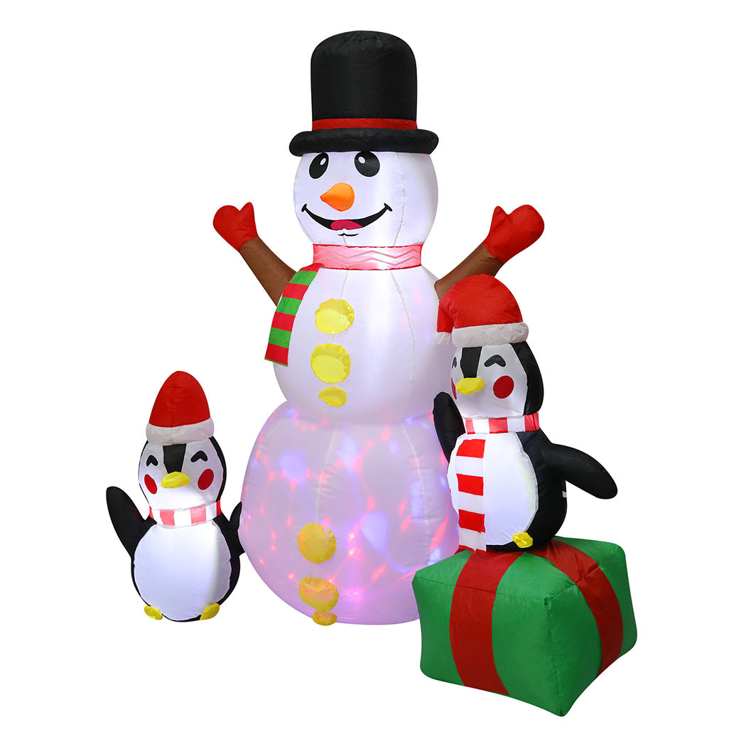 Santaco 1.8M Inflatable Christmas Snowman LED Lights-1973194173410578433