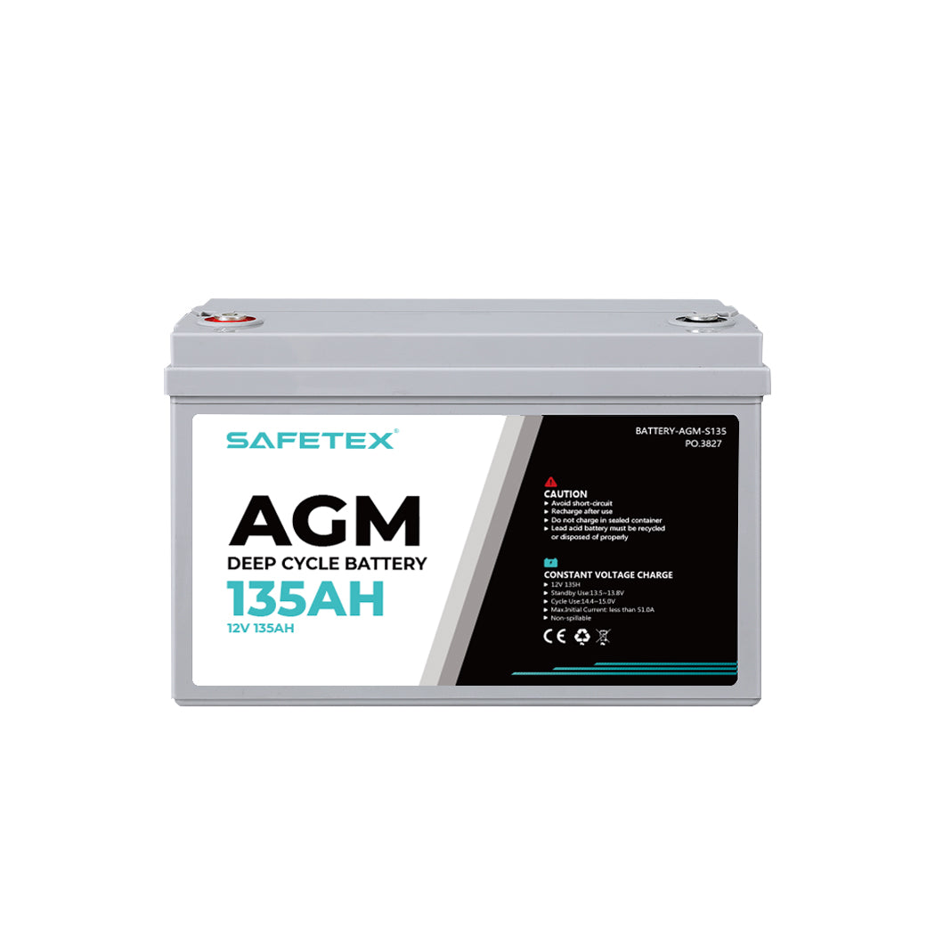 Safetex 12V 135Ah AGM Deep Cycle Lead-1910113181150351361