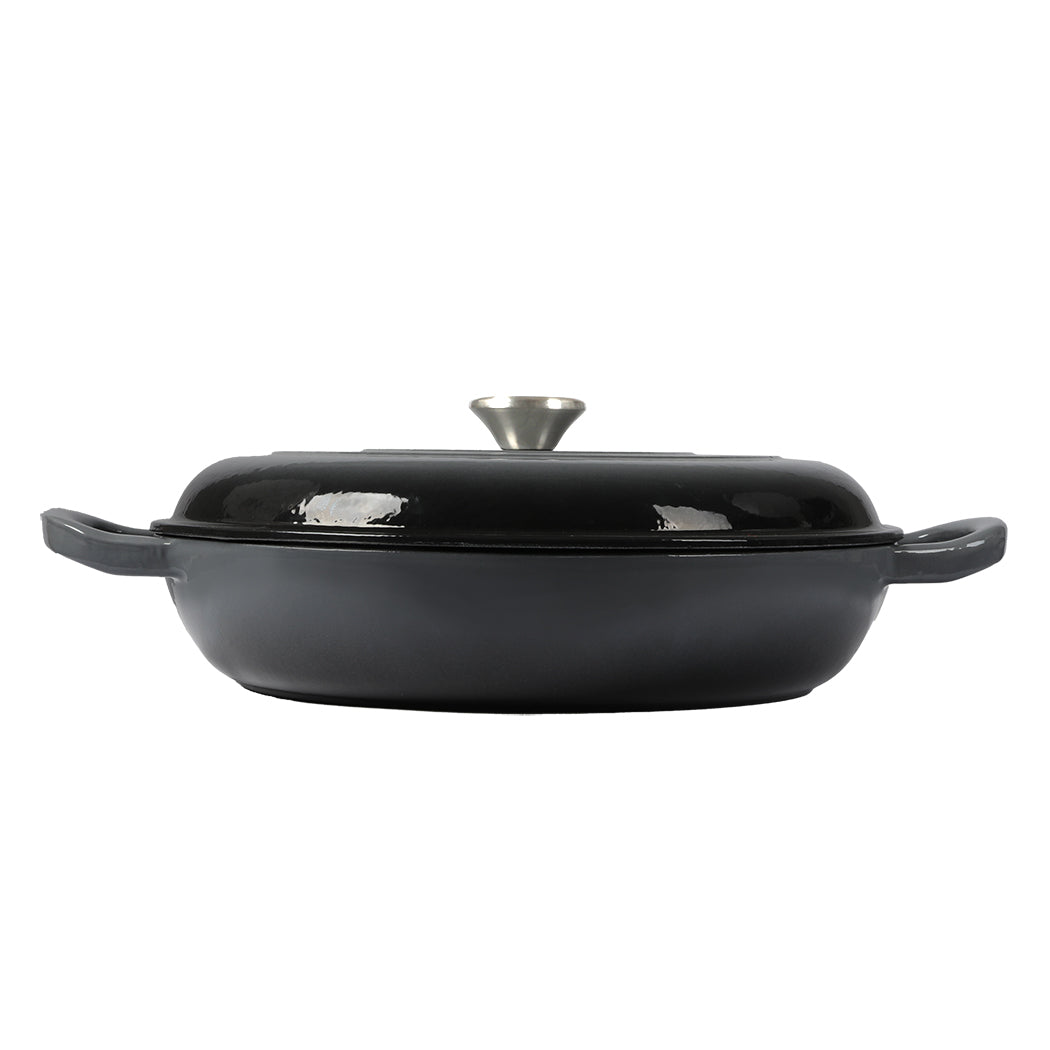 3.5L Enamel Dutch Oven Pan in Black Colour-1954802796293394433