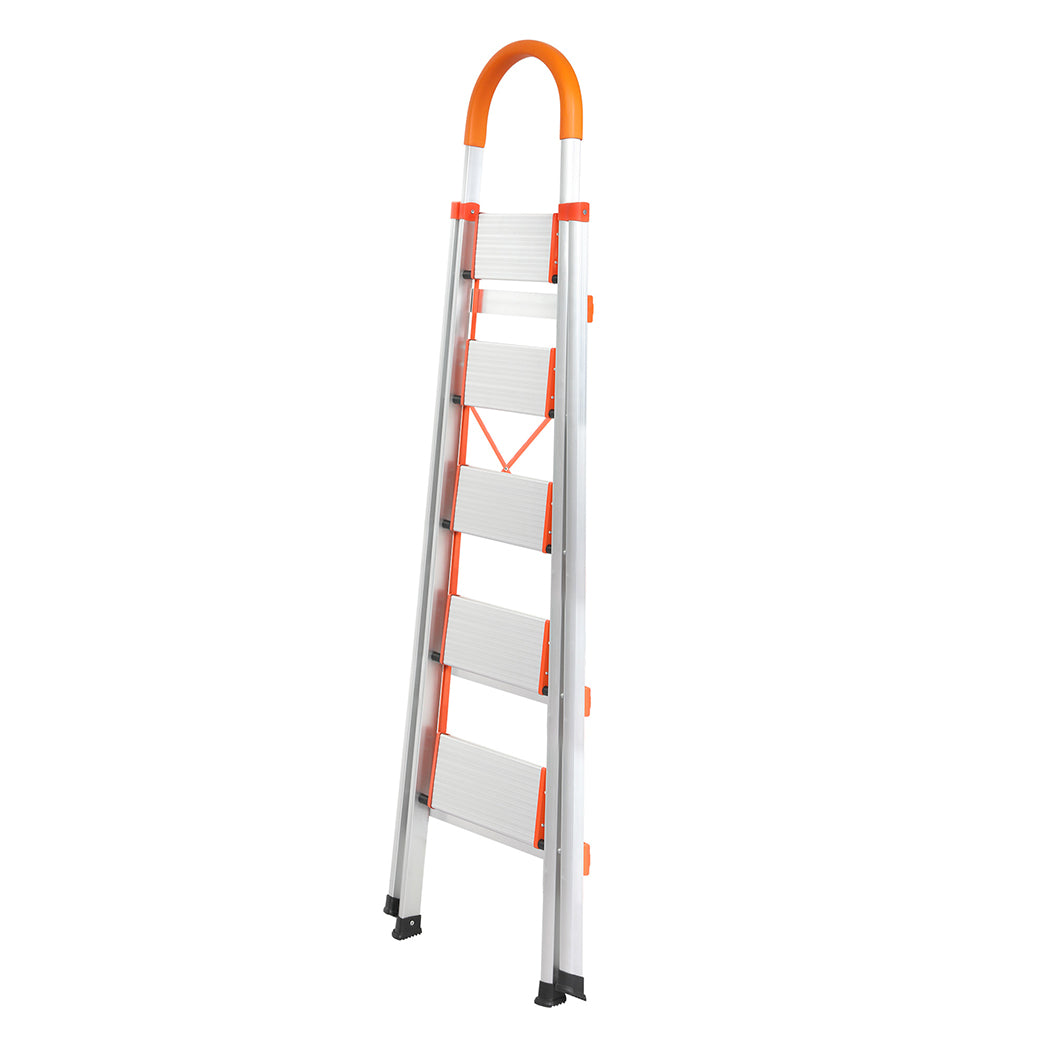 Traderight 5 Step Ladder Folding Aluminium-1910113115907952641
