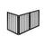 PaWz 3 Panels Wooden Pet Gate Dog Fence Black 139CM-1910112967609946112