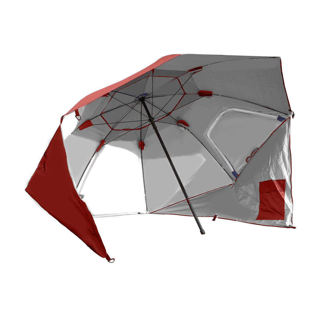 Mountview Beach Umbrella Outdoor Umbrellas Red 2.33M-1954802645621411841