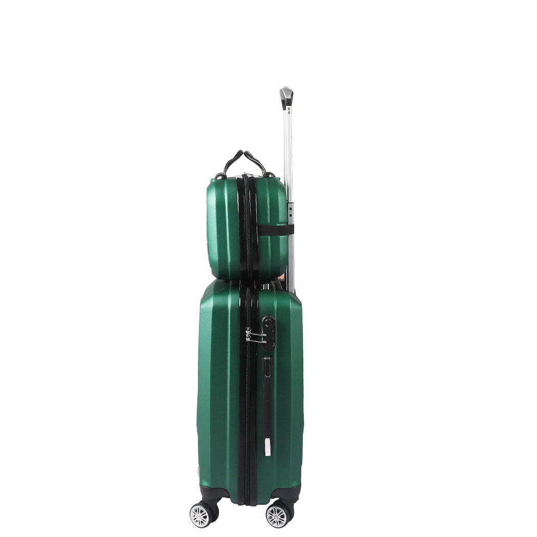 Slimbridge 2pcs 20"Travel Luggage Set Green-1954802808154886145