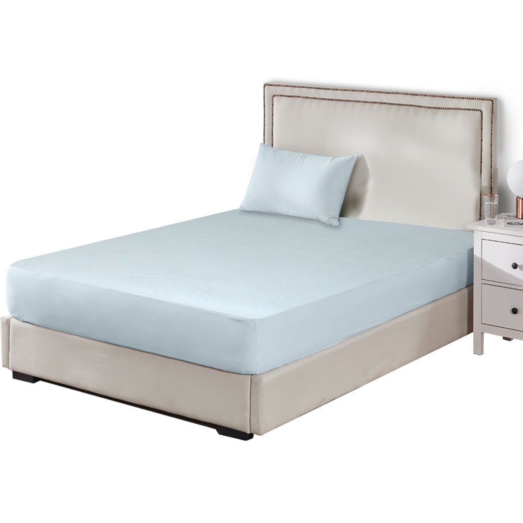 Dreamz Single Mattress Protector Pillowcases Single Blue-1910112878220939265