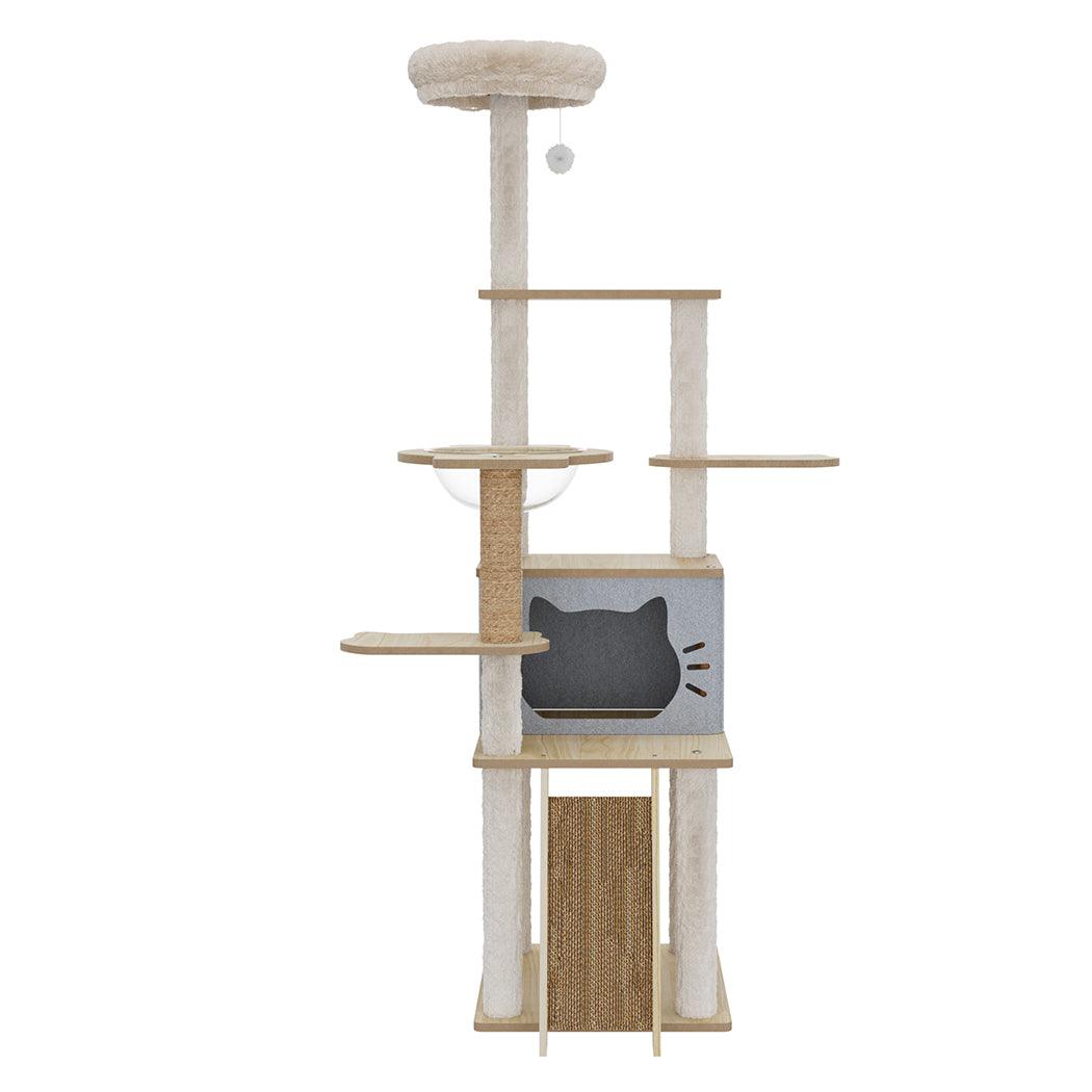 Pawz Cat Tree Tower Large Scratcher Condo House 160cm-1910149783184609281