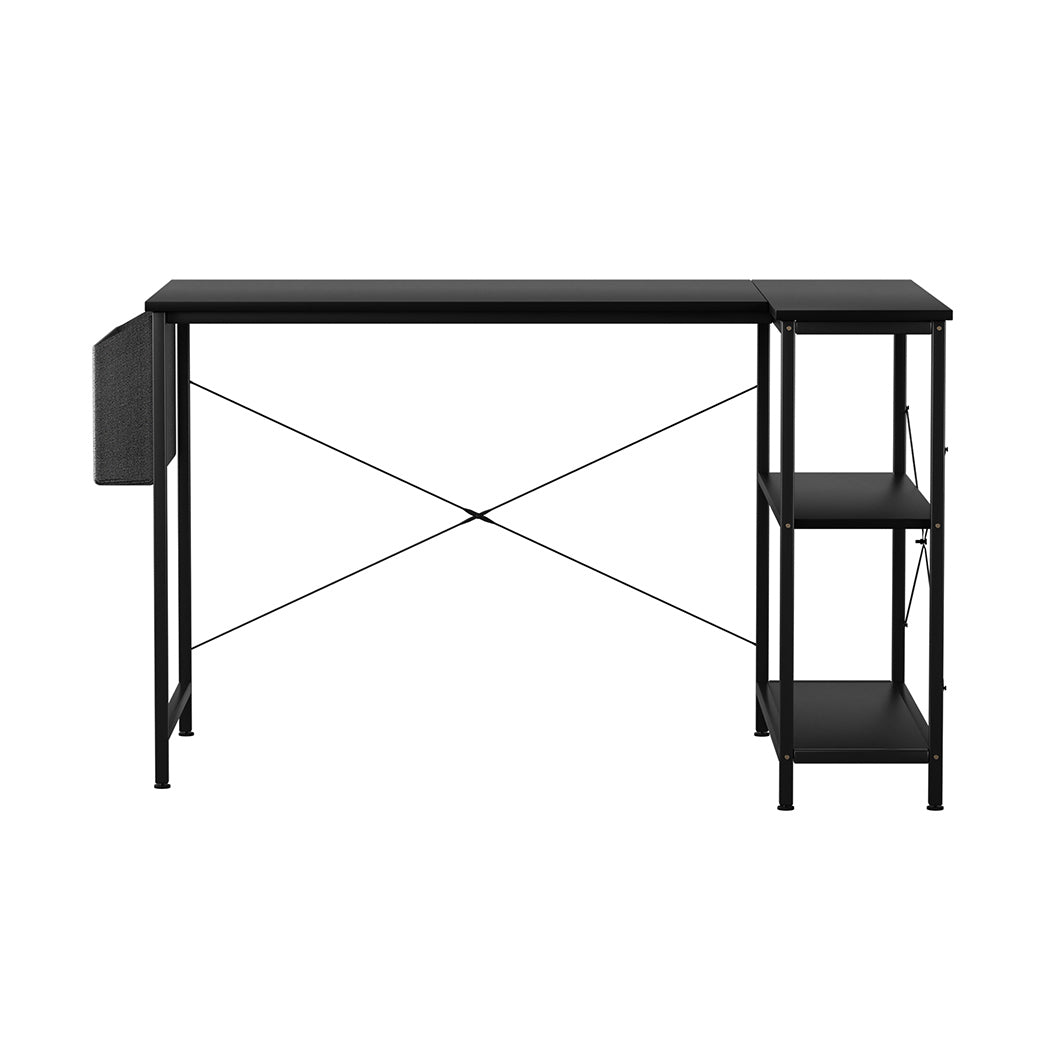 Levede L Shaped Computer Desk Corner Desk Black-1954802381711609857