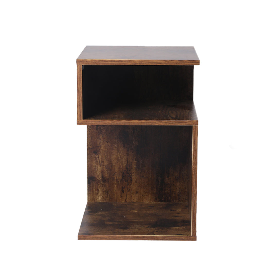 Levede 2x Bedside Tables Wood Side End Oak-1954802869706297345