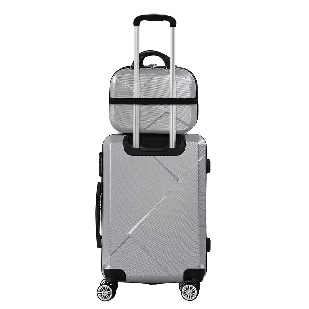 Slimbridge 2pcs 20"Travel Luggage Set Grey-1954802808406544385