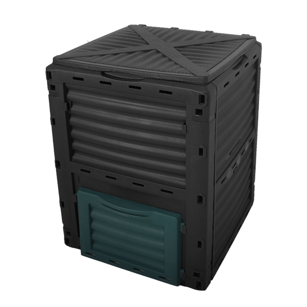 Lambu 290L Compost Bin Food Waste Recycling Black-1919892937802649601