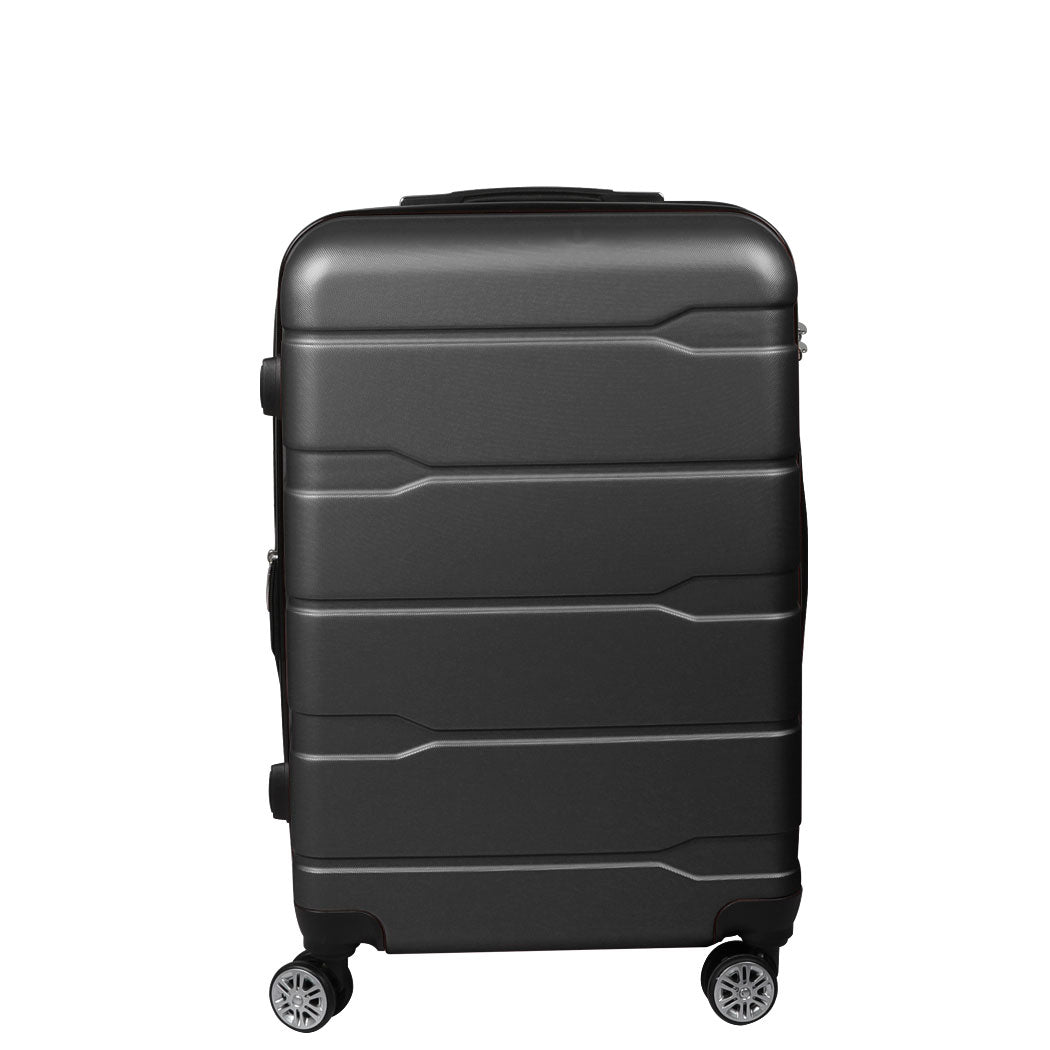 Slimbridge 24" Inch Expandable Luggage Black 24 inch-1954802818728726529