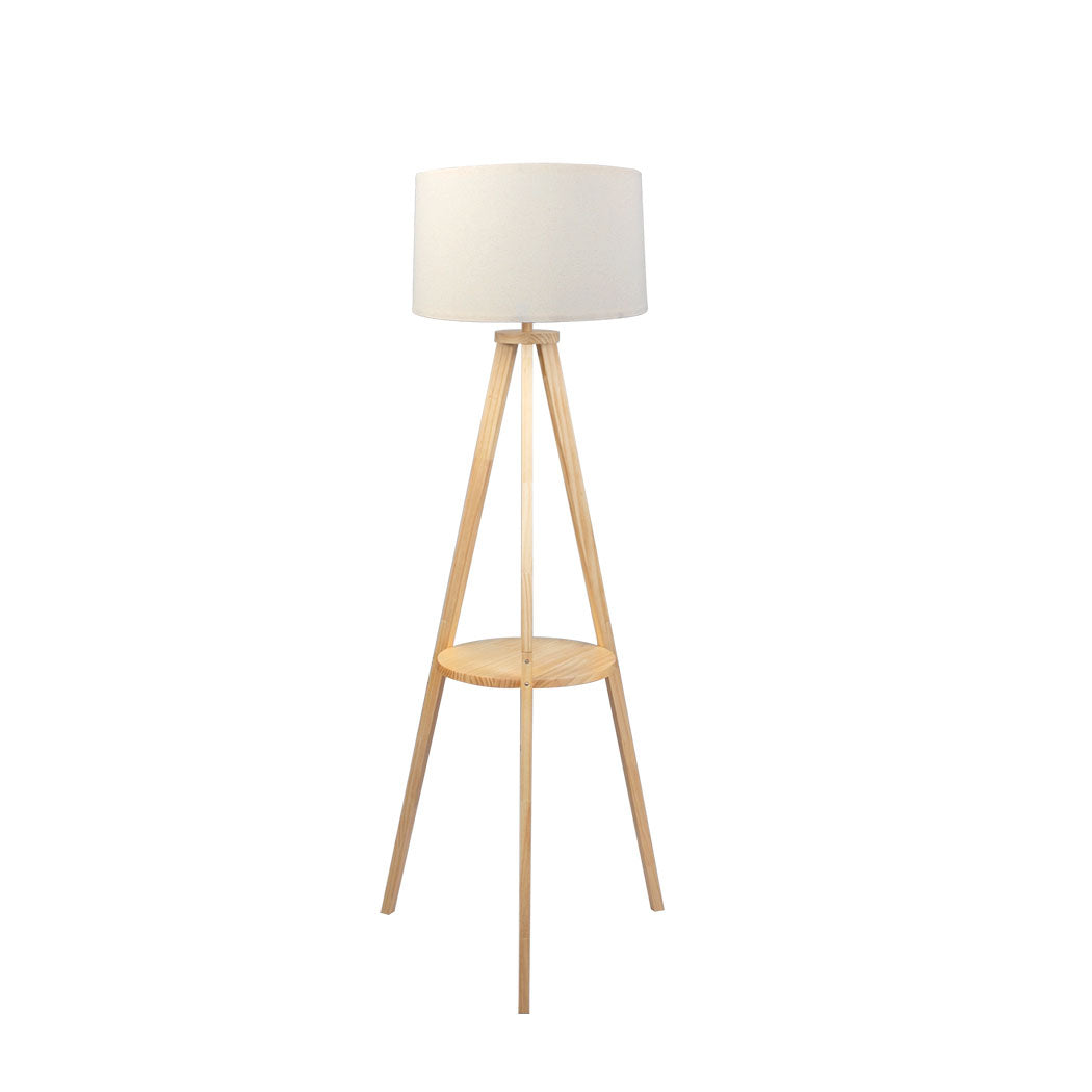 EMITTO Tripod Floor Lamp with Shelf-1954802835845681153