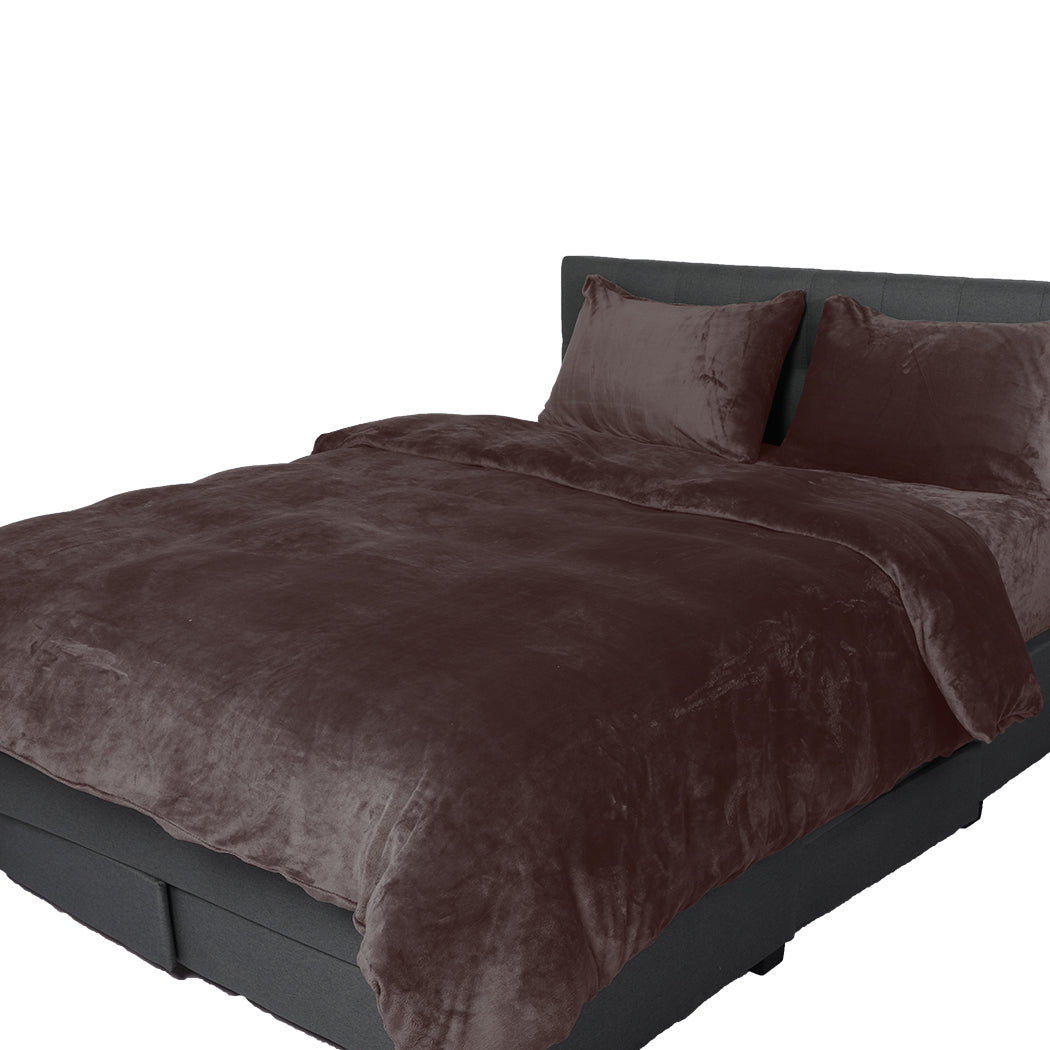 Bed Quilt Cover Bedding set Flannel Mint Queen-1910113193305444353