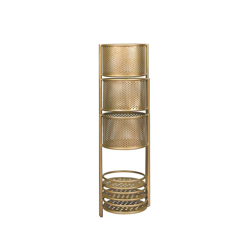 Levede 6 Tier Plant Stand Swivel Outdoor Gold-1910112296051544065
