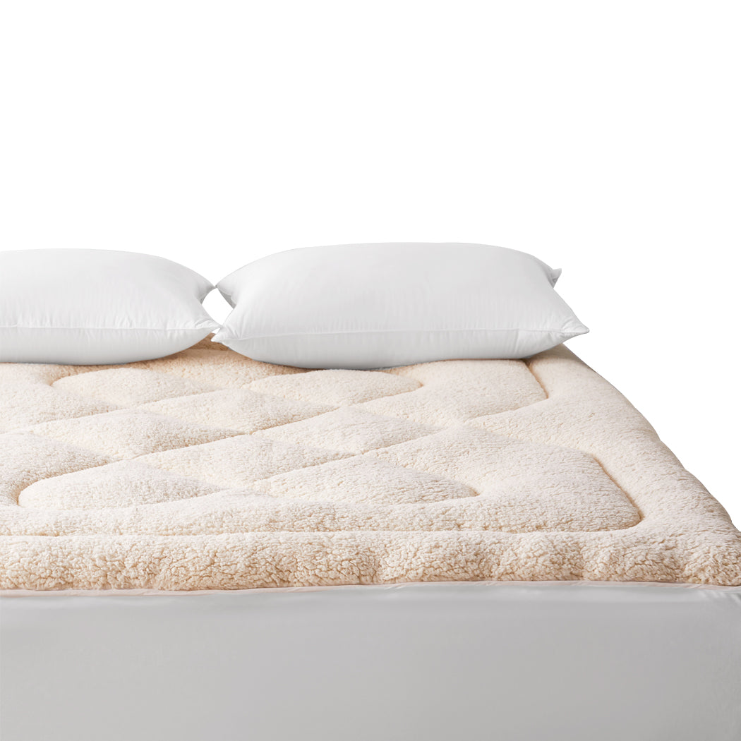 DreamZ Mattress Topper 100% Wool Underlay Queen-1954802863611973633