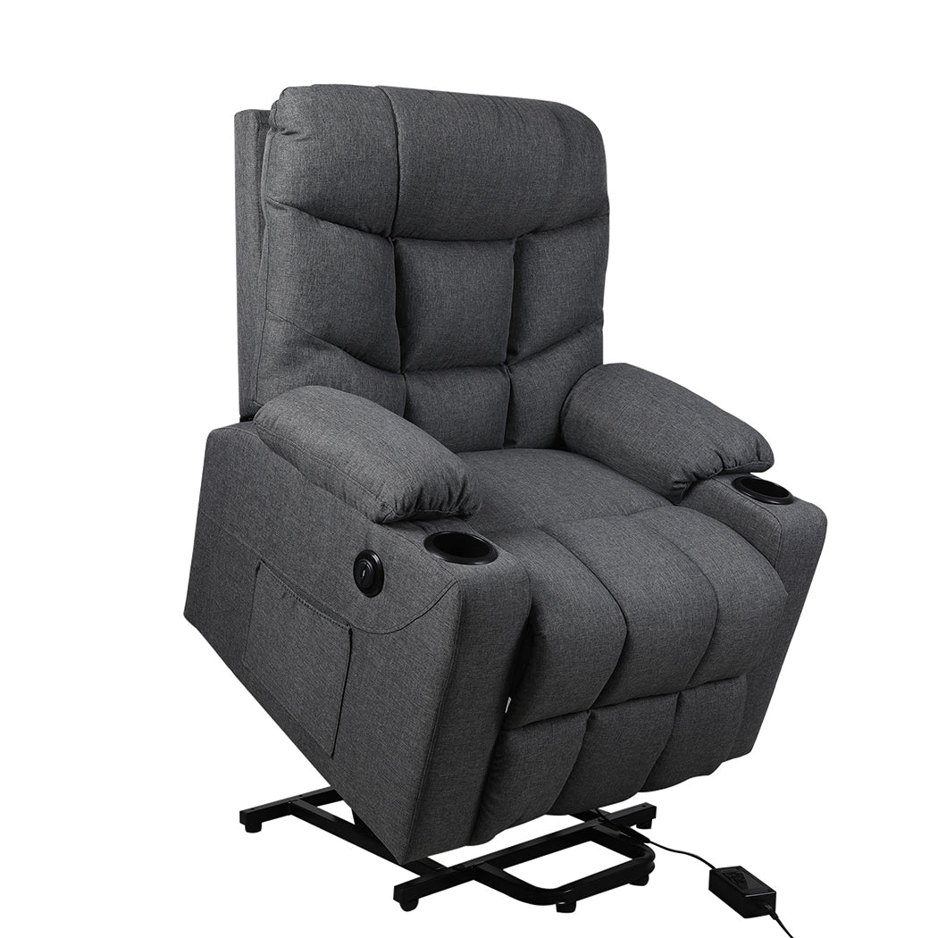 Levede Recliner Chair Electric Lift Grey-1954802888878460929