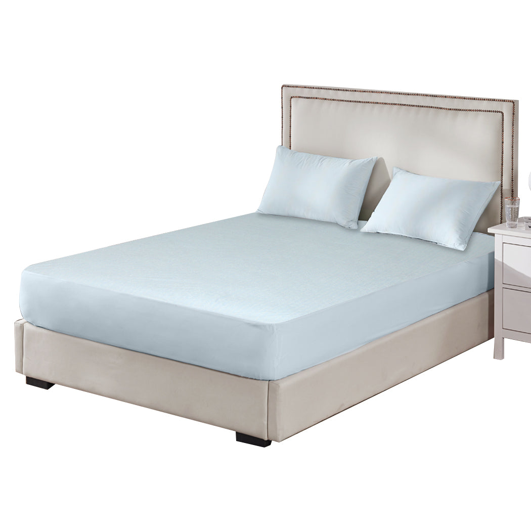 Dreamz King Mattress Protector Pillowcases King Blue-1954802846469853185